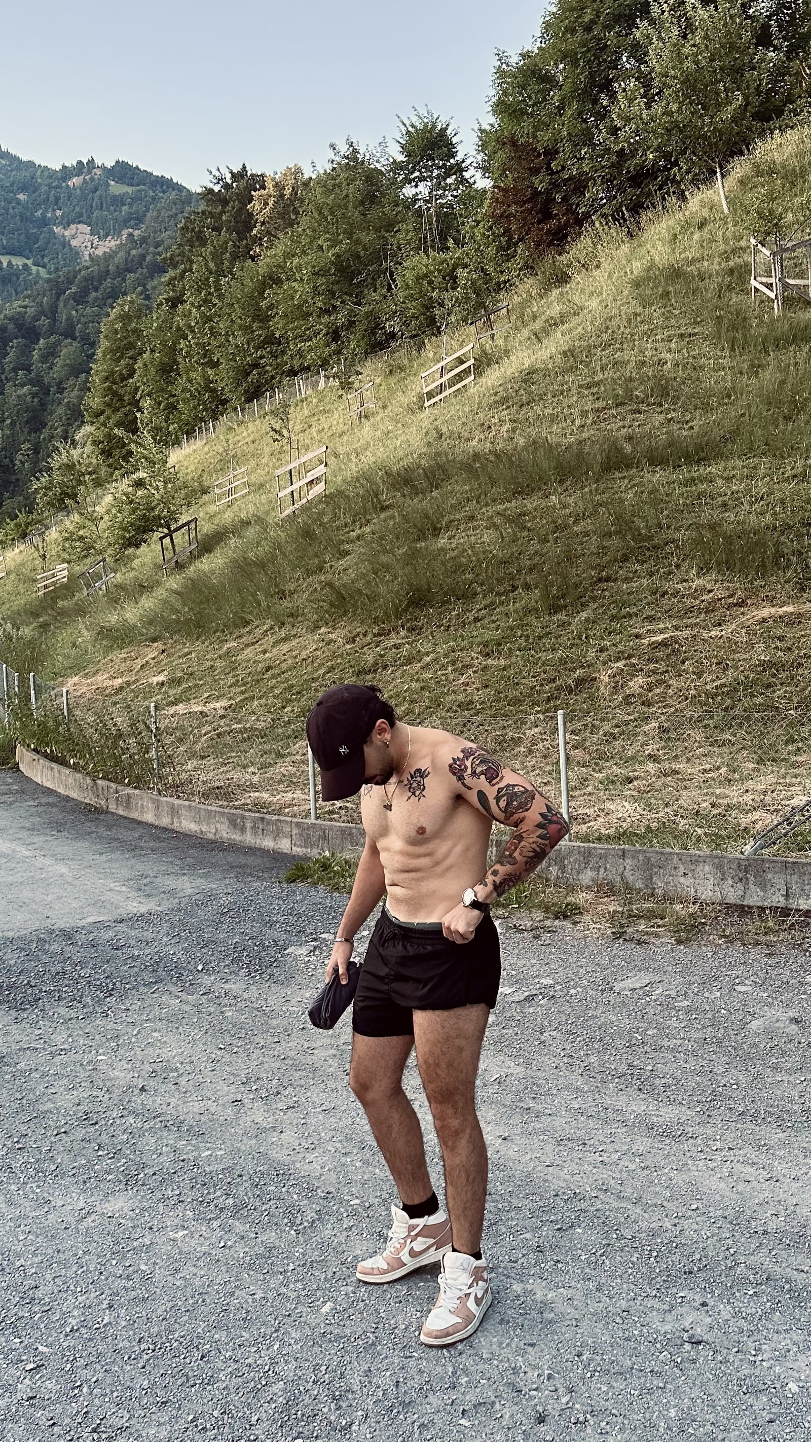Running on a hill